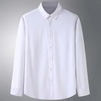 Moda Bahar Gömlek Büyük Boy Slim Fit Düğmeler Büyük Boy Sonbahar Üst Resmi Sonbahar Gömlek Kalma