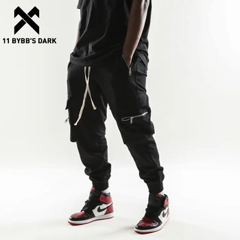 11 BYBB'S KOYU Hip Hop 2020 Yaz Fermuar Cepler kargo pantolon Moda Streetwear Gevşek Casual Joggers Erkekler Taktik Pantolon Siyah
