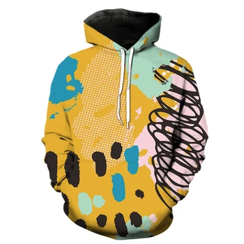 Soyut Sanat Graffiti erkek Hoodies Serin 3D Baskılı Kapşonlu Ceketler 2022 Sıcak Satış Komik Moda Gençler Uzun Kollu Unisex Tops