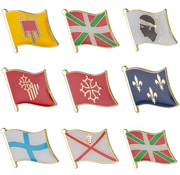 Auvergne Dostluk Yaka Pin Bayrak rozeti Broş Pins Rozetleri 3 adet bir lot