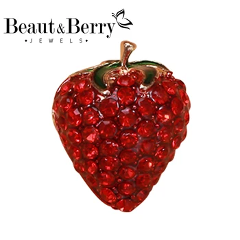 Güzel ve Berry Köpüklü Çilek Broş Kadınlar İçin Unisex Sevimli Meyve Taklidi Broş Pins Hediyeler