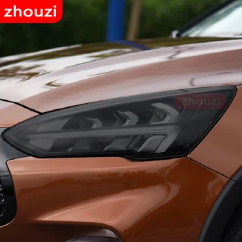 2 Adet Ford Focus 4 İçin MK4 2019 2020 Araba Far Tonu Siyah koruyucu film Koruma Şeffaf TPU Sticker Aksesuarları