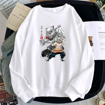 Iblis avcısı Baskı Komik Tişörtü Kadın Erkek Rahat Yumuşak Streetwear Bahar Moda Erkek Kazak Japonya Anime Hip Hop Hoodie