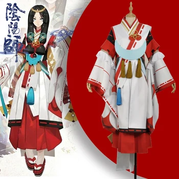 2021 Yeni Oyun Onmyoji Cosplay Kostüm やおびくに Kimono Cadılar Bayramı Elbise Kadın Seti