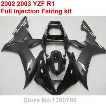 100 % fit enjeksiyon Yamaha YZF R1 2002 2003 mat siyah kaporta kiti YZFR1 02 03 BV08