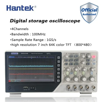 Hantek DSO4104B Dijital Depolama Osiloskop USB 100 MHz 4 Kanal 7in 64 K Renkli TFT LCD Osciloscopio Portatil Teşhis Aracı