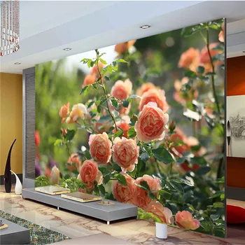 Romantik Çin Gül Fotoğraf Duvar Kağıdı Çiçekler duvar resmi Özel 3D Duvar Kağıdı Odası dekor Duvar sanatı Çocuk Yatak Odası Oturma odası Koridor