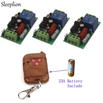 Sleeplion 220 V 10A Evrensel 433 MHz Uzaktan Kumanda Anahtarı Uzaktan Kumanda ışık anahtarı 220 V 1/2/3 Verici 3 alıcı Modülleri