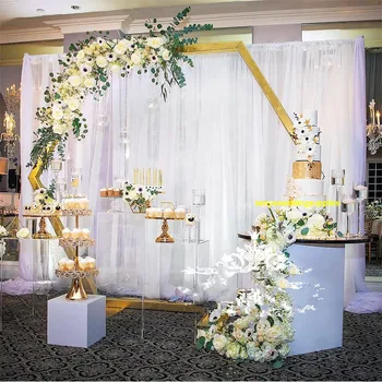 Fabrika fiyat sıcak satış yüksek kalite modern düğün lüks dekoratif çiçek standı akrilik kaide standı arka plan duvar senyu1873