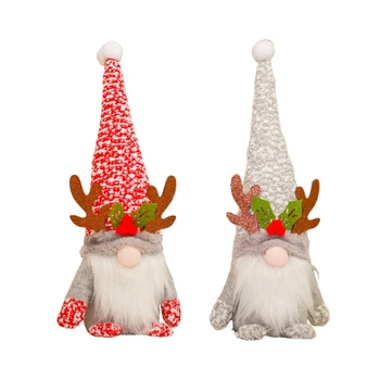 Tatil Gnome El Yapımı İsveç Tomte Noel Elf Dekorasyon Süsler Boynuzları İsveç Cüceler