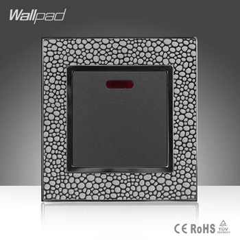 Banyo Aksesuarları Wallpad Deri Çerçeve 110 V-250 V 45A Bir Çete basmalı düğme Mutfak Klima Anahtarı Ücretsiz Kargo