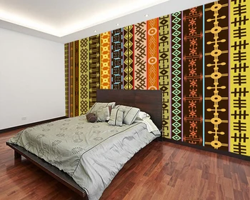 Özel retro papel DE parede, afrika etnik geometrik doku oturma odası yatak odası kanepe arka plan duvar dekorasyon duvar kağıdı